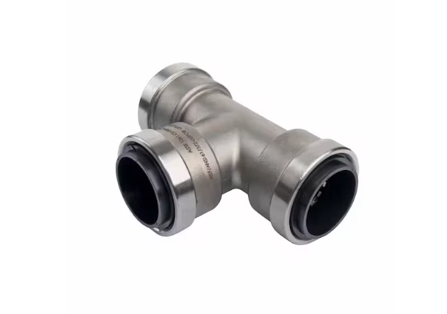 QUICKFITTING 1-1/2 in. Stainless Steel Push-to-Connect Tee Fitting - Image 1 of 4