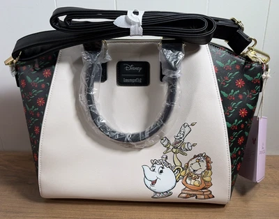 Bolso Cartera Loungefly Disney La Bella y la Bestia Holiday Belle Nuevo con Etiquetas Foto 1 de 4