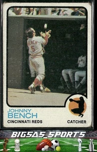 Johnny Bench 1973 Topps #380 Cincinnati Reds crease - Picture 1 of 2