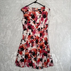Vestido sin mangas talla 6 colección Zarr multicolor floral ajustado y acampanado para dama - Imagen 1 de 10