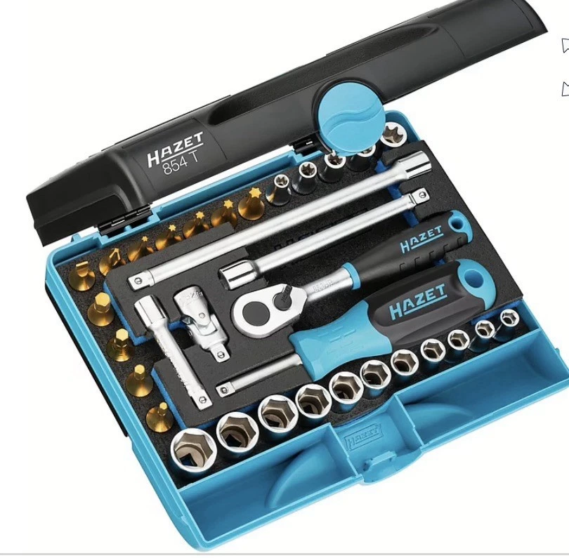 Hazet Steckschlüsselsatz 854T 33tlg. 1/4″ SW 5-14 mm Anzahl Zähne 90 6-kant - 85 - Bild 1 von 1