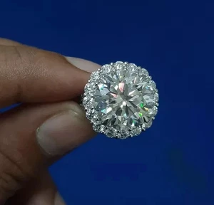 5 Ct White Treated Diamond Ring Great Luster VVS1 Certified Wedding Ring - Picture 1 of 4