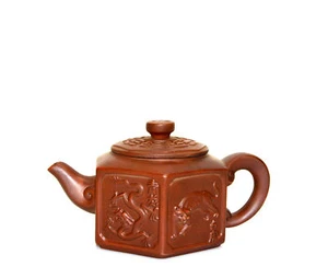 Hervorragende feine chinesische Yixing Zisha daoistische Tiere Keramik Teekanne mit Siegelmarke - Bild 1 von 5