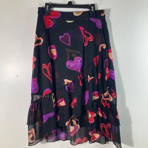 Gonna donna Anthropologie Maude Vivante Kyra cuore foderata a strati XS NUOVA SENZA ETICHETTE - Foto 1 di 10