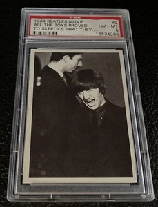 PSA 8 Ringo Starr Rookie Card 1964 The Beatles Movie #2 Topps A Hard Days Night - Picture 1 of 2
