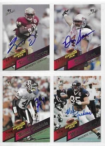 95 SUPERIOR NFL AUTOGRAPH CARD 9 McCorvey 16 Sasa 19 Hendricks 26 Frederick AUTO - Picture 1 of 2