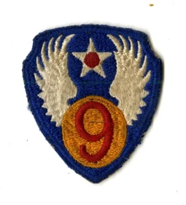 9th Air Force White Back Patch WWII Vintage Europe France Normandy - Picture 1 of 2