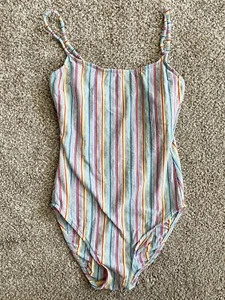 Dippers California Vintage Badeanzug Einteiler gestreift - Größe 7 - Bild 1 von 3