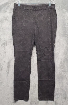 NYDJ Leggings Womens 12 Black Brown Snake Print Not Your Daughters Jeans Pull On - Image 1 of 4