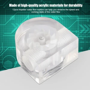 2Way Sealing PC Liquid Water Cooling System Flow Meter Speedometer G1/4 Thread - Afbeelding 1 van 8