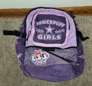 Vintage 2000 Cartoon Network The Powerpuff Girls Full Sized Backpack Rare Purple - Picture 1 of 10