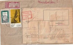 East Germany part parcel sent from Gera to Faulbach/Main - Picture 1 of 2