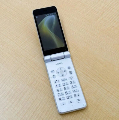SHARP AQUOS Keitai 2 601SH 602SH White Flip phone Unlocked SIM Japan - Image 1 of 4