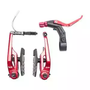 BMX V-Brake Kit BOX THREE PRO With Lever and Cable 108mm Red - Picture 1 of 1