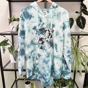 New Torrid Looney Tunes Blue Tie Dye Hoodie - Size 1X - Picture 1 of 6