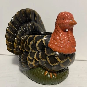 Ceramic Turkey Planter Trending Thanksgiving Decor - Picture 1 of 14