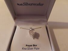 BELK Silverworks Necklace Fine Silver Plate Prayer Box NEW BOX
