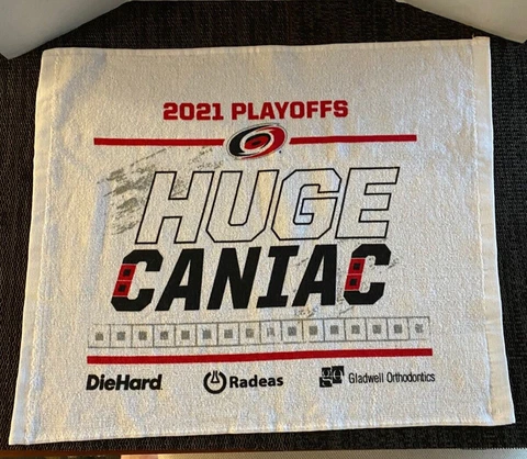Carolina Hurricanes 2021 Stanley Cup Playoffs Rally Towel HUGE CANIAC  RARE HTF Cover
