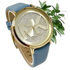 MICHAEL KORS Three-Hand Chambray Leather Watch MK2956 $250; 100% Authentic