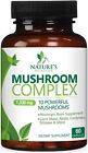 Mushroom Complex Supplement Capsules - 10 Mushrooms Lions Mane, Reishi, Chaga