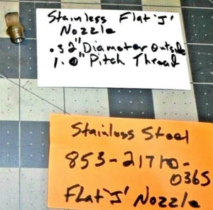 FLOOD JET FLAT FAN SPRAY WIDE ANGLE 5/16" 304 STAINLESS 1 QUANTITY FREE SHIPPING - Picture 1 of 2