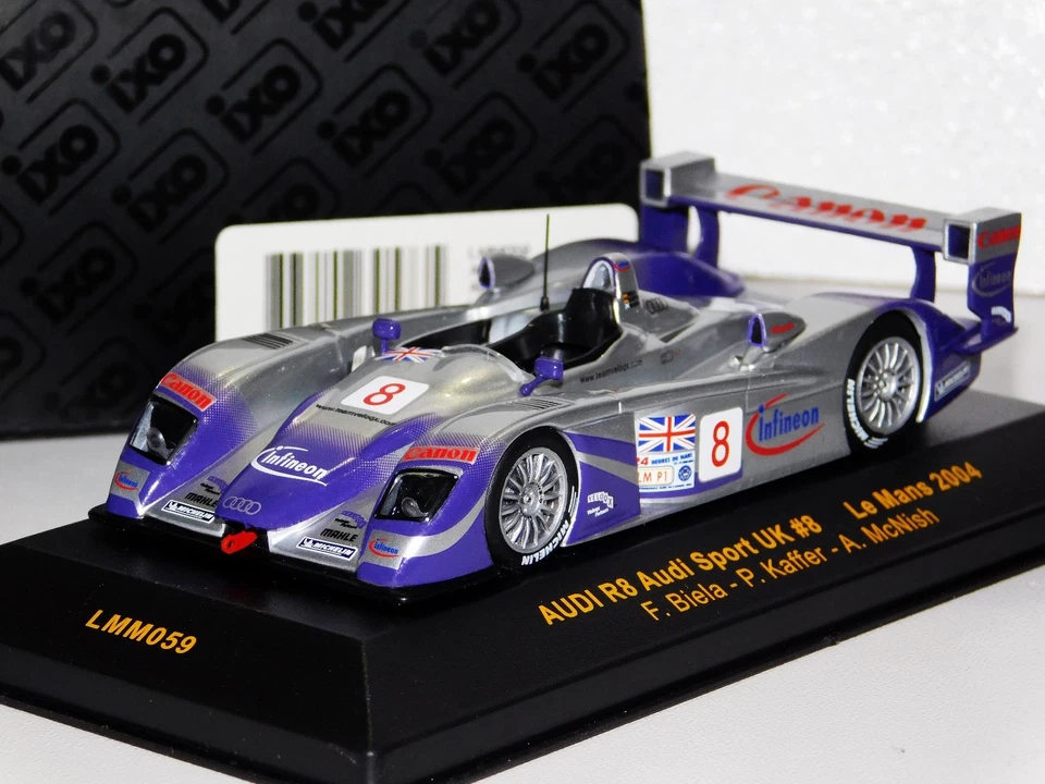 AUDI R8 #8 MCNISH/BIELA AUDI SPORT UK LE MANS 2004 IXO LMM059 1/43 - Immagine 1 di 1