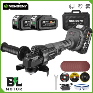 125mm Brushless Cordless Angle Grinder Cutter with 2 Battery & Charger & Disc - Picture 1 of 12