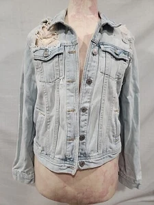 Brandy Melville Distressed Denim Jean Jacket - Picture 1 of 9