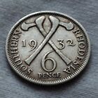 Southern Rhodesia Giorgio V 6 Pence  1932 .Rodesia Del Sud Argento 925