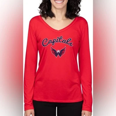 Concepts Sport женщин Washington Capitals марафон вязаный длинным рукавом футболка S - Изображение 1 из 4