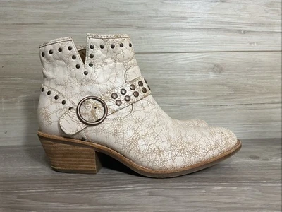 Botines Sofft Allene II Natural Crackle Envejecidos Boho Western con Cremallera 9.5 Foto 1 de 4