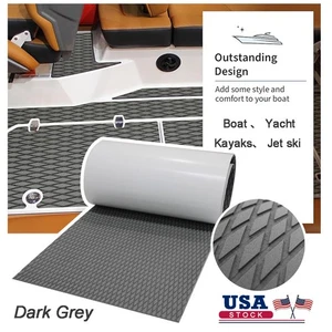 Dark Grey Boat Flooring EVA Foam Boat Floor Mat Decking Pad , Boat Accessories - Picture 1 of 22