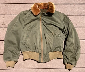 WW2 USAAF US Army Air Force B-15 Cotton Fur Lined Flight Jacket Coat - Picture 1 of 17