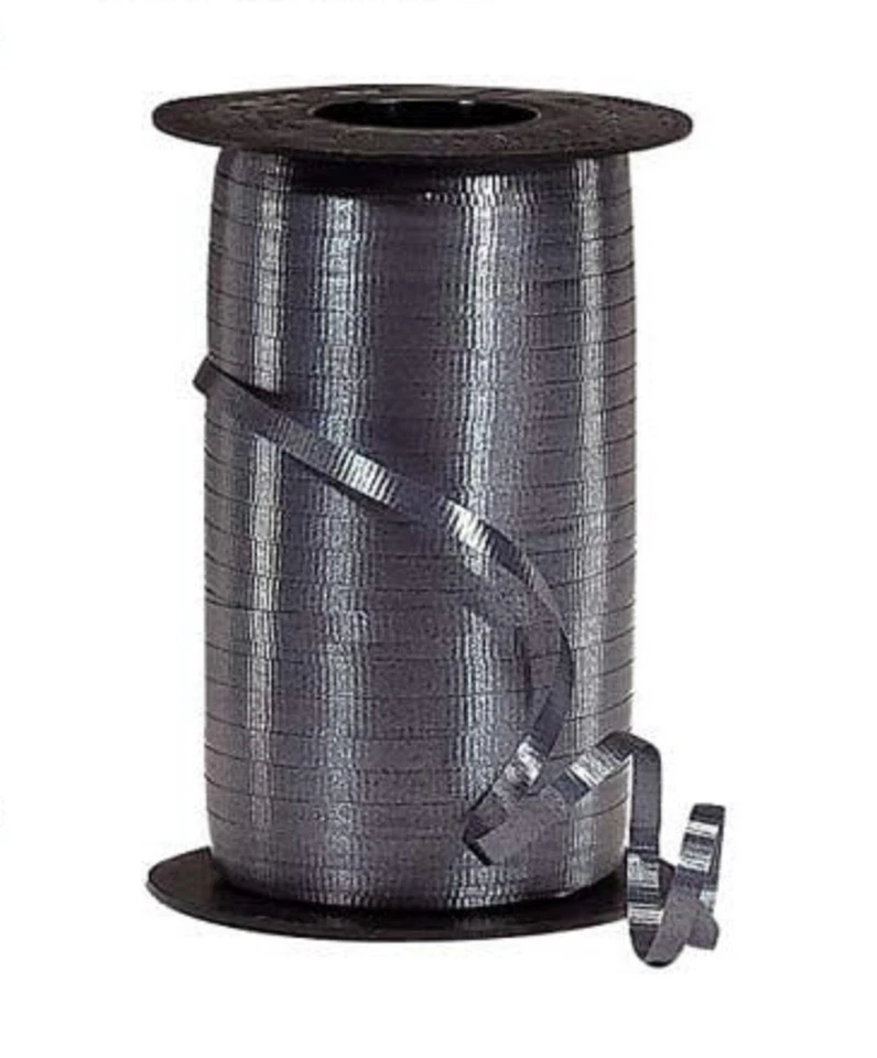 3/16" Wide Charcoal Gray (crimped) Curling Ribbon - 500 Yards (c3cc) - Image 1 of 1