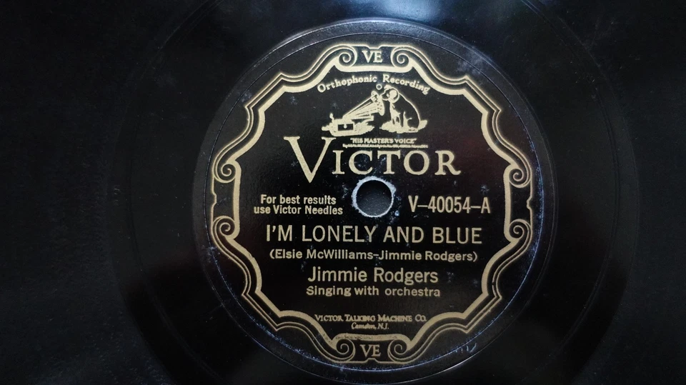 JIMMIE RODGERS The Sailor's Plea / I'm Lonely And Blue VICTOR 40054 Country 78 - Image 1 of 1