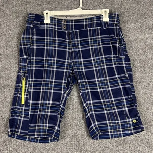 Columbia Omni-Shade Shorts Boys Large 12 Plaid Sun Protection Outdoor Pockets - Picture 1 of 14