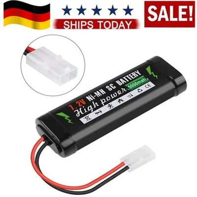 7,2V 5000mAh Ni-MH Akku mit Tamiya-2P Stecker für RC Auto Truck Flugzeug Boot - Bild 1 von 4