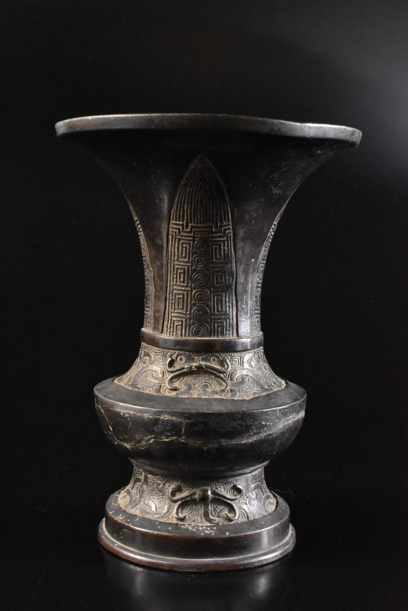 ♥弌翁作 銅製 薄端 8．3kg 骨董 古玩 薄端 中光 銅製 三足 細工