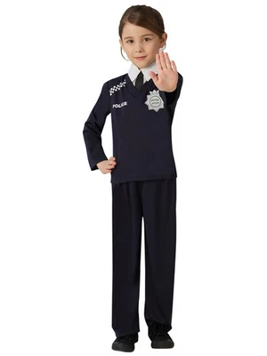 Kids Police Officer Costume Cop Law Enforcement Book Week Fancy Dress Party - Image 1 of 3