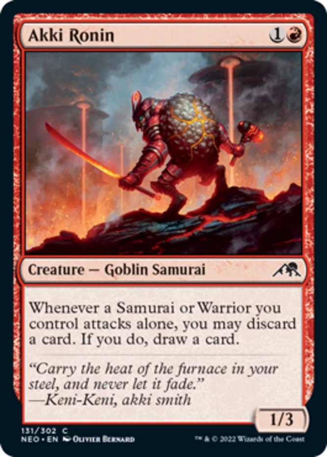 x1 Akki Ronin - Kamigawa: Neon Dynasty - NM - MTG - Image 1 of 1