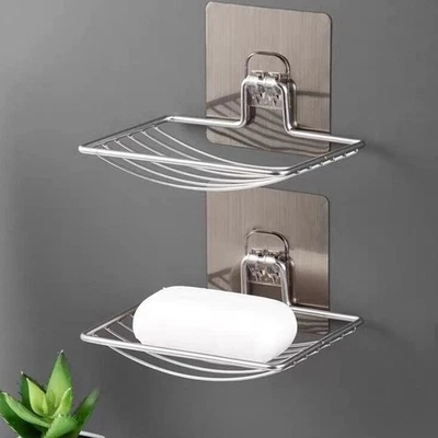  2 Pcs Seifenaufbewahrer Seifenhalter Für Die Dusche Selbstklebender - Bild 1 von 4