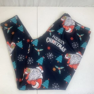 Cowcow Dark Santa Leggings Black Christmas Holiday Plus Size 3X New - Picture 1 of 10