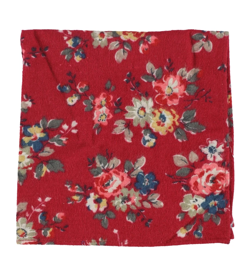Bar III Hombre Clara Floral Bolsillo Cuadrado, Rojo, Talla Única Foto 1 de 1