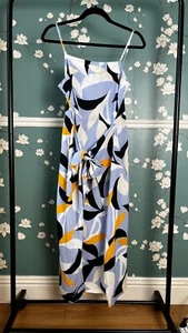 Seafolly Aloha Midi Dress Size 8UK 4US S Abstract Print Pastel Resort Vacation - Picture 1 of 14