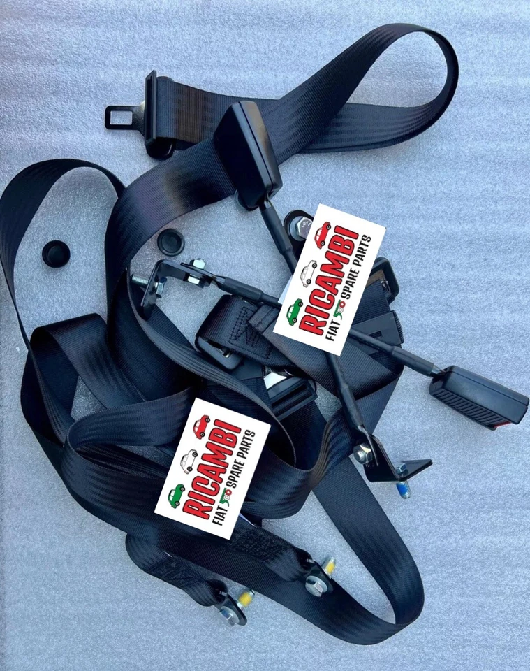 Kit cinturón seguridad delantero clásico Fiat 500 Fiat 126 estático nuevo Foto 1 de 1