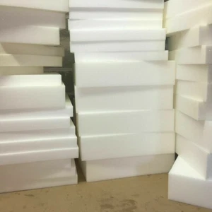 White Upholstery Foam Cut to Any Size High Density Sofa Cushion Chair Seat Pad - Picture 1 of 4