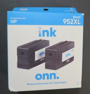 Onn Ink Cartridges 952XL Black 2 Cartridges New Sealed - Bild 1 von 2