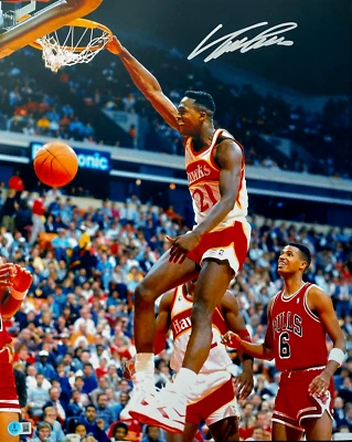 Dominique Wilkins Signed Atlanta Hawks 16x20 Photo Beckett Witness BAS COA - Image 1 of 3