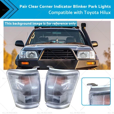 Clear Corner Indicator Blinker Park Lights Pair Suitable for Toyota Hilux 97-01 - image 1 of 4