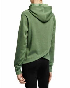 BCBGMaxAzria Sara Split Back Fleece Hoodie Pull Over Thumb Holes Womens sz L New - Picture 1 of 10